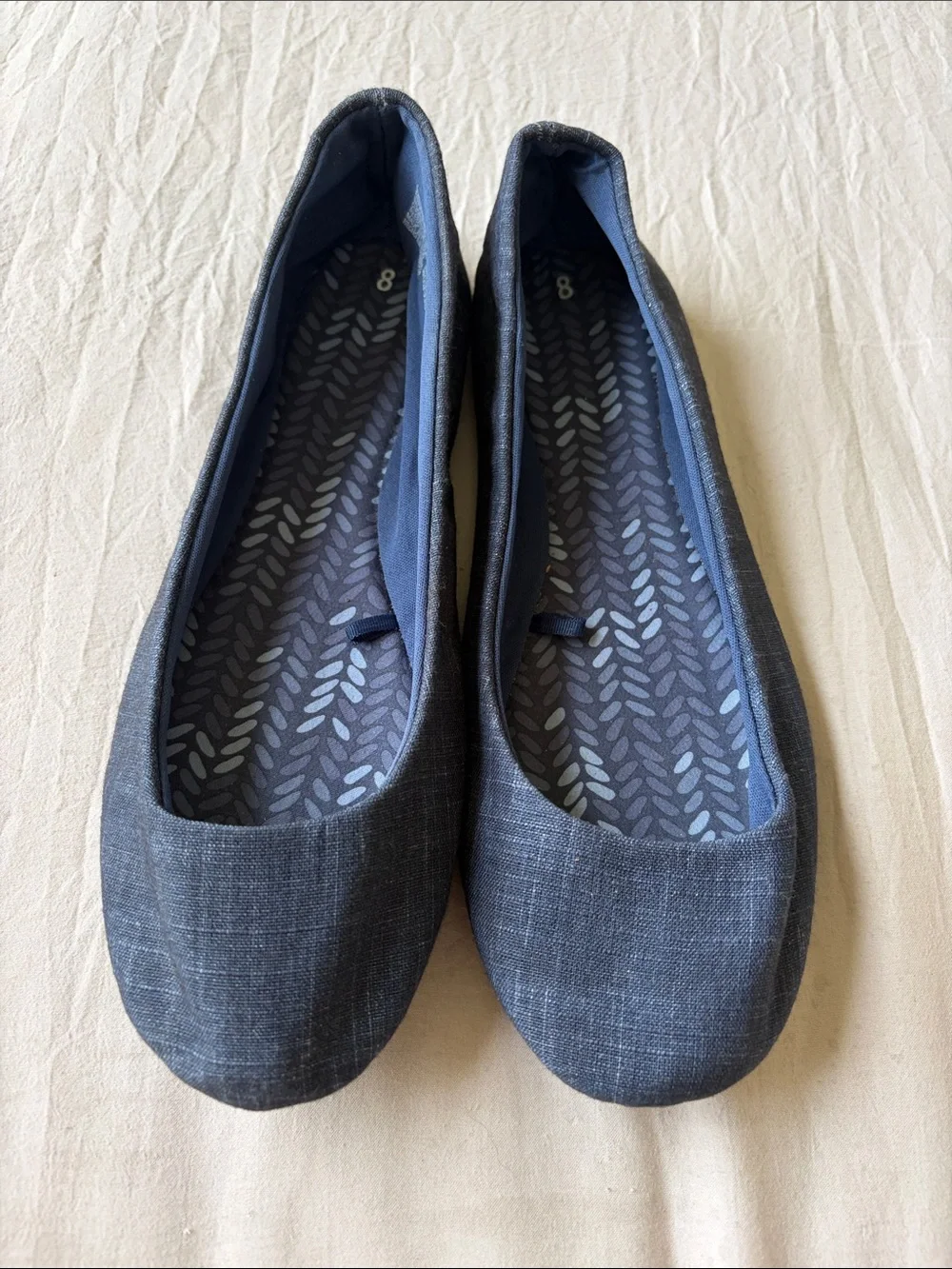 Time and Tru Navy and Blush Ballet Flats - Pair of Women's Slip-Ons